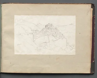 Álbum con vistas de Roma y alrededores, estudios de paisajes, página 53a: Vivaro