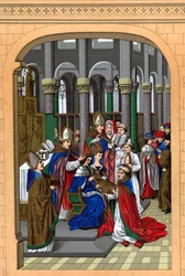 Coronación de Carlos V, rey de Francia, siglo XIV, 1870.