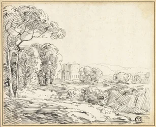 Paisaje, Casa en el parque
