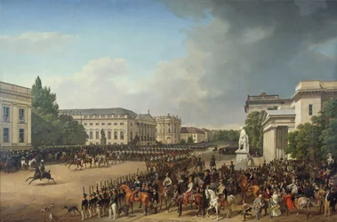 Alemán: Desfile en Opernplatz en Berlín Desfile en Opernplatz