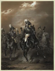 El zar Nicolás I con séquito