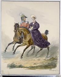El emperador Nicolás I (1796-1855) y la emperatriz Alexandra Fedorovna (nee Charlotte de Prusia