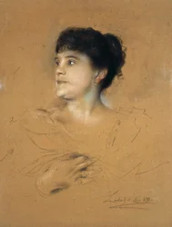 Retrato de la cantante Marcella Sembrich, 1858-1935