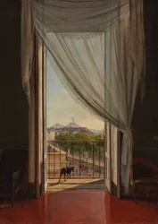 Vista de Nápoles a través de una ventana, 1824