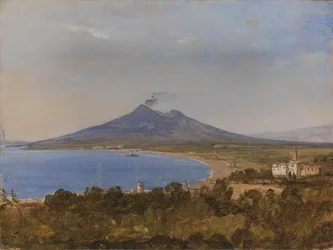 El golfo de Nápoles con el Vesubio
