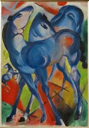Potras azules (pintura sobre lienzo)