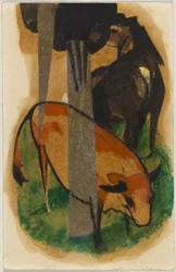 Alemán: Caballo rojo y vaca amarilla