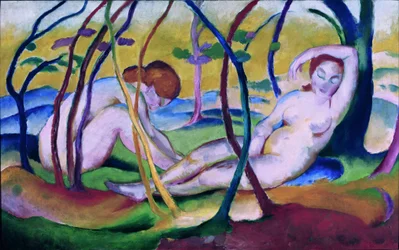 Desnudos bajo los árboles
