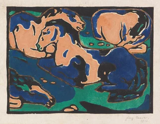 Caballos descansando, 1911-1912