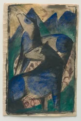 Dos caballos azules.
