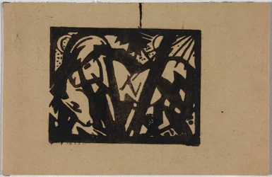 Caballo salvaje, postal de Sindelsdorf a Wassily Kandinsky en Munich
