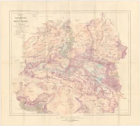 Mapa del macizo de Gavarnie y de la Montaña Perdida publicado en 1914