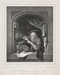 El maestro de escritura de la vieja escuela, 1836
