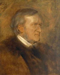 Alemania, Retrato de Wilhelm Richard Wagner (1813 - 1883), compositor, libretista, director de orquesta y ensayista alemán