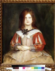 Retrato de Gabriella Lenbach (hija del pintor). Pintura de Franz von Lenbach (1836-1904)