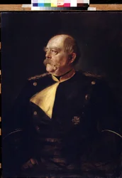 Retrato del canciller Otto von Bismarck (1815-1898) en uniforme. Pintura de Franz von Lenbach (1836-1904). Museo Pushkin de Bellas Artes, Moscú.