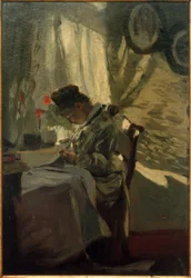 Costurera en la ventana