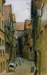 La calle Matthiasstrasse en Hamburgo, 1891