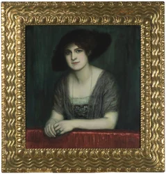 María con un sombrero oscuro, c. 1916