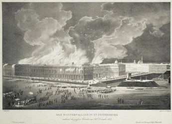 Incendio en el Palacio de Invierno el 29 de diciembre de 1837, c. 1838