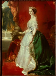 Retrato de cuerpo entero de la Emperatriz Eugenia (1826-1920) en vestido de corte