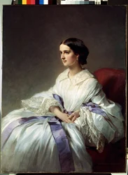 Retrato de la condesa Olga Shuvalova (Retrato de la condesa Olga Shuvalova). Pintura de Franz Xavier Winterhalter (1805-1873). Óleo sobre tela