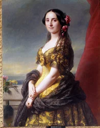 Retrato de Madame Manuel, condesa de Gramedo. Pintura de Franz Xaver Winterhalter (1806-1873)
