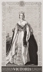 Reina Victoria (1819-1901) de `Illustrations of English and Scottish History