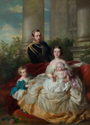 La familia de los príncipes herederos Federico Guillermo de Prusia