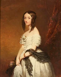 Bodegón de flores variadas en un jarrón con frutas variadas sobre una cornisa (óleo sobre lienzo)