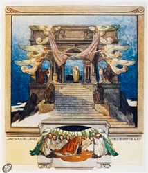 Y nueva progenie desciende del cielo, Verso 72, Purgatorio, Canto XXII, La Divina Comedia, de Dante Alighieri, ilustración de Franz Von Bayros