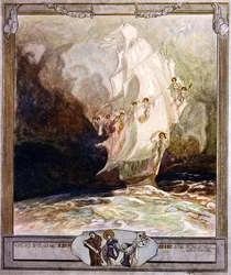 Ilustración de la Divina Comedia de Dante, Paraíso, Canto XXVII, 1921