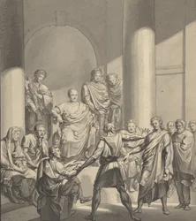 Asamblea de Figuras Romanas, de Regulus, una obra de Collin, siglo XIX