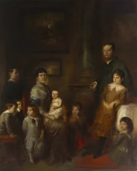 Ludwig Crown Prince of Bavaria con su familia