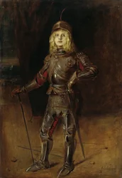 Marion Lenbach en Ritterrüstung