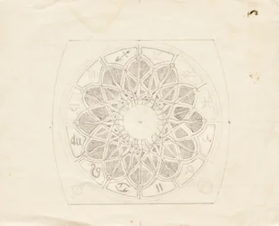 Boceto para la esfera del reloj ancla (?)