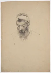 Estudio de un hombre barbudo