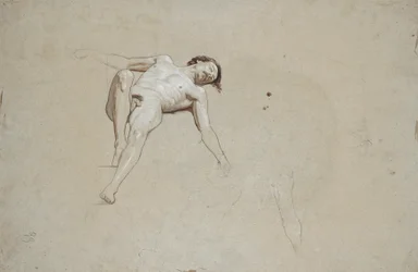 Estudio de un desnudo masculino acostado