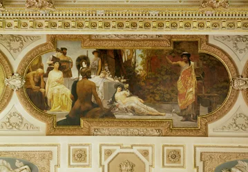Burgtheater de Viena, escalera: Antiguo improvisador