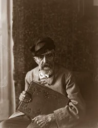 Retrato del pintor italiano Domenico Morelli (1826-1901)