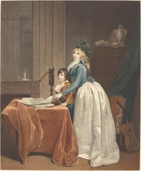 El visor óptico, c.1793 (grabado y lavado)