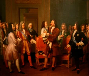 Luis Hersent - Pedro I de Rusia y Luis XV de Francia