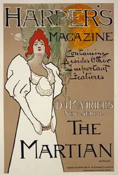 Ilustración de portada para la revista Harpers con The Martian de DuMaurier, 1898