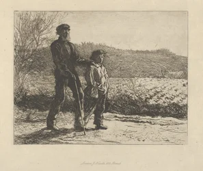 Un hombre ciego Los caminantes