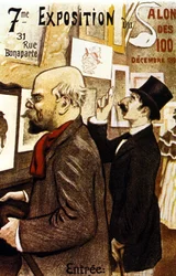 Cartel de la 7ª Exposición del Salón de los 100. Diciembre de 1894. Paul Verlaine.
