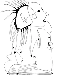 Caras de líneas abstractas