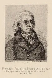Retrato del compositor Franz Anton Hoffmeister 1754-1812