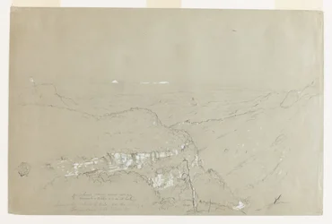 Vista distante de los picos de los volcanes Tolima y Ruiz desde las cercanías de las Cataratas de Tequendama, Colombia