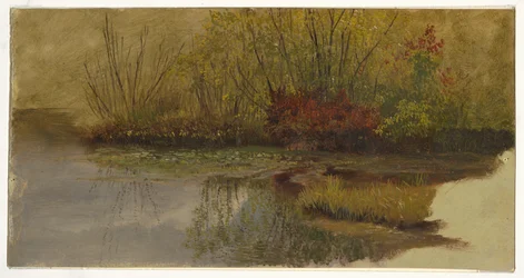 Dibujo, Un rincón de un estanque, ca. 1860
