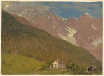 Dibujo, Un paisaje alpino en Suiza, agosto de 1868